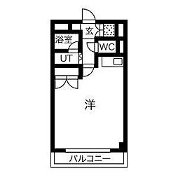 メゾンドプルミエール ワンルームの間取図画像