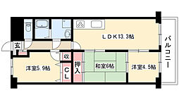 ライオンズマンション八事ガーデン参番館 3LDKの間取図画像