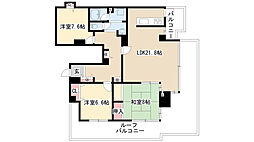 シャトレ御棚 3LDKの間取図画像