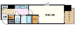 プレサンス名古屋駅前 1Kの間取図画像