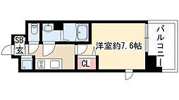 プレサンス久屋大通公園エアリー 1Kの間取図画像