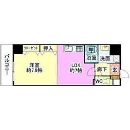 シャルール 1LDKの間取図画像