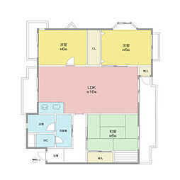 シャンポール9 3LDKの間取図画像