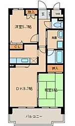 エクセレントみずの 2LDKの間取図画像