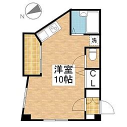 藤田ビル ワンルームの間取図画像