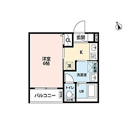 robot home 新守山 1Kの間取図画像