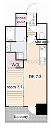 エステムコート名古屋TWINEAST 1DKの間取図画像