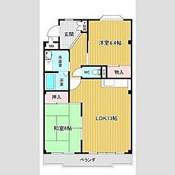 グリーンロータス 2LDKの間取図画像