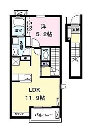 ビオラ 1LDKの間取図画像