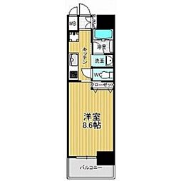 セレニティー名駅 1Kの間取図画像