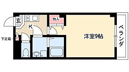 メヘルバン本州 1Kの間取図画像