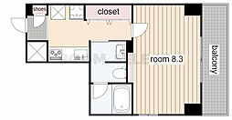プレディアスタイル名古屋 1Kの間取図画像