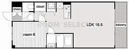 ニッセイディーセント金山 1LDKの間取図画像