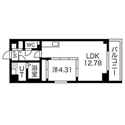 S-FORT熱田花町 1LDKの間取図画像