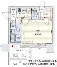 プレサンス丸の内アデル 1Kの間取図画像
