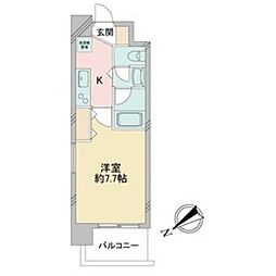 アルフィーレ新栄 1Kの間取図画像
