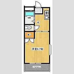 プラザコレージュ 1Kの間取図画像