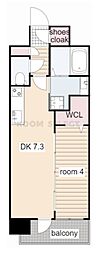 エステムコート名古屋TWINEAST 1DKの間取図画像