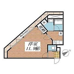 アマーレ東海通 1Kの間取図画像