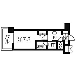 アーデン上社 1Kの間取図画像
