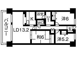 井清壽マンション 3LDKの間取図画像