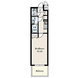 S-RESIDENCE本郷2 1Kの間取図画像