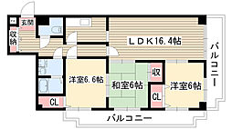 メゾン五反田 3LDKの間取図画像