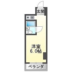ラ・レジダンス・ド・シャトレーヌ ワンルームの間取図画像