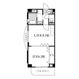 FILLSHINE 1LDKの間取図画像