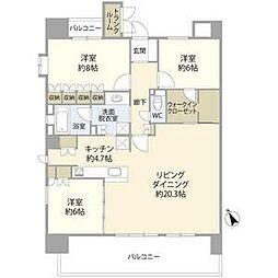藤和シティホームズ名東牧の原 3LDKの間取図画像