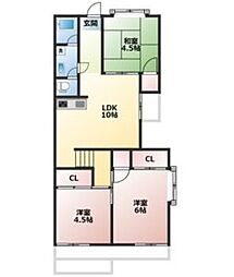 日和住宅 3LDKの間取図画像