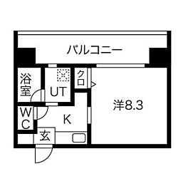 ルシャンパーニュ 1Kの間取図画像