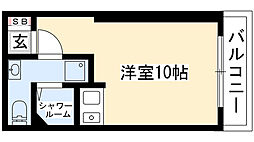 メゾン内山 ワンルームの間取図画像