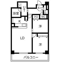 アーバンパーク日吉 2LDKの間取図画像