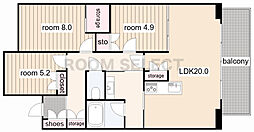 プライムメゾン富士見台 3LDKの間取図画像