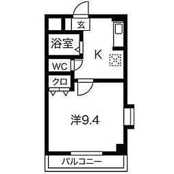 グレイスノリタケ 1Kの間取図画像