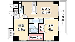 エスペランサ泉 2LDKの間取図画像