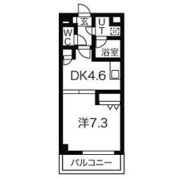 ベレーサ山王 1DKの間取図画像