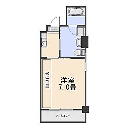千寿ビル 1Kの間取図画像