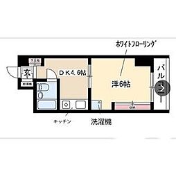 チサンマンション池下 1DKの間取図画像