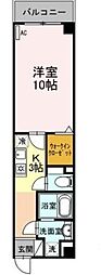 グランソワール瑞穂 1Kの間取図画像
