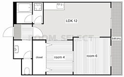 チサンマンション栄 2LDKの間取図画像