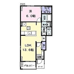 クレアメゾン1 1LDKの間取図画像