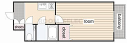 FRONTIERTOWER名駅南 1Kの間取図画像