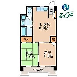 丸の内カジウラ 2LDKの間取図画像