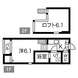 アーク名古屋 1Kの間取図画像