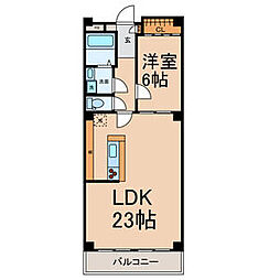 アヴォワール丸の内 1LDKの間取図画像