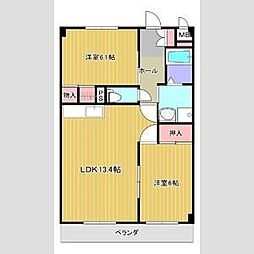 ラ・カーザ小島 2LDKの間取図画像