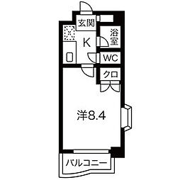 シテイライフ打越 1Kの間取図画像