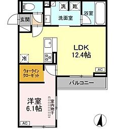 Sol Terre 1LDKの間取図画像
